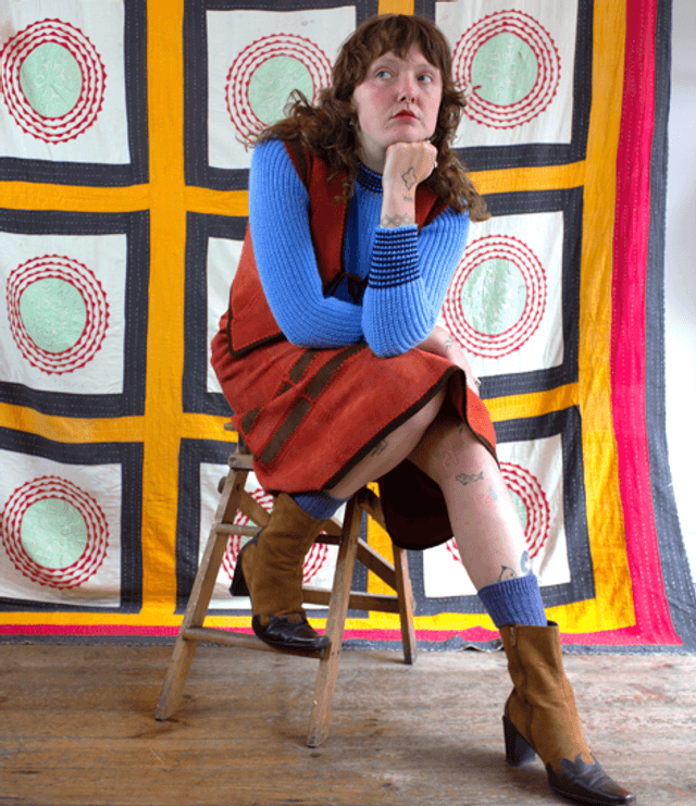 Patchwork Suede Suit, 1970’s - Size 12-14