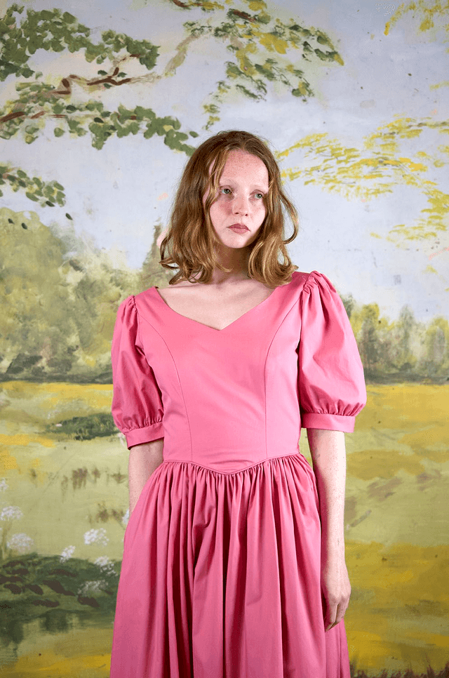 Laura Ashley Backless Prom Dress, 1980's - Size S