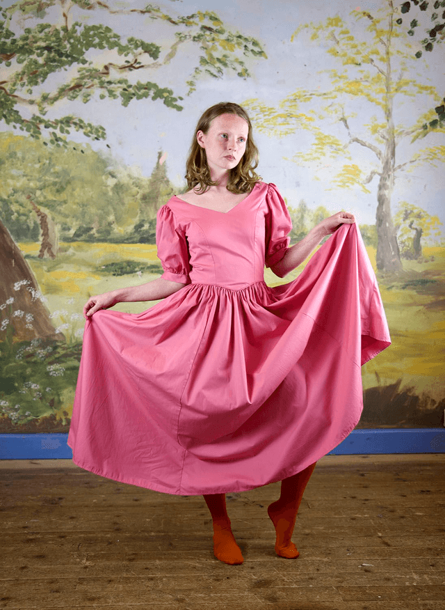 Laura Ashley Backless Prom Dress, 1980's - Size S