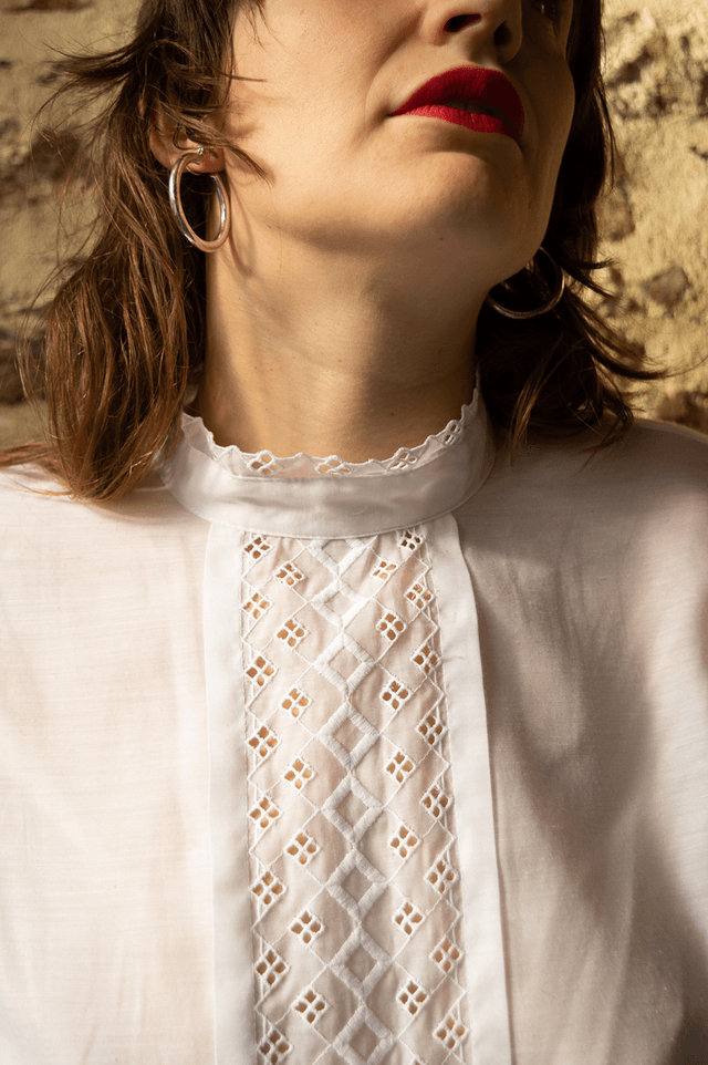 Puff Sleeved Blouse, 1970's - Size 14