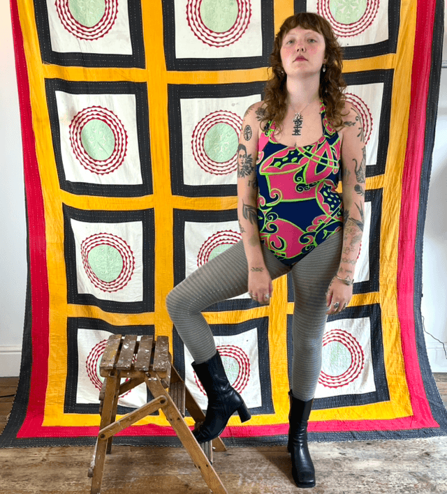 Halterneck Bodysuit, 1990’s - Size M