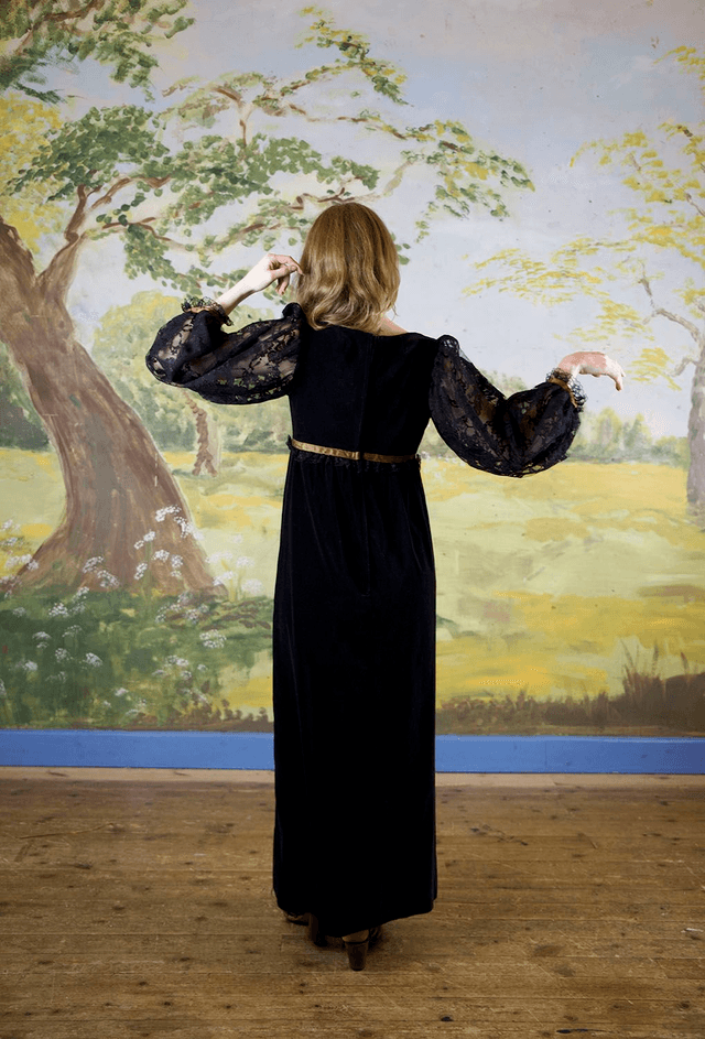 Gerald McCann Velvet Gown, 1960's - Size S